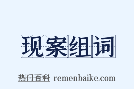 现案组词是什么意思的图片